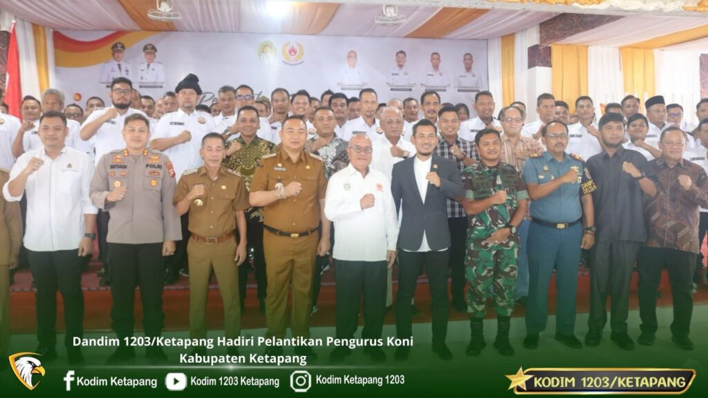 Dandim 1203/Ketapang Hadiri Pelantikan Pengurus Koni Kabupaten Ketapang,