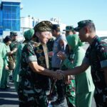 Pangdam IX/Udayana Tiba di Lombok, Disambut Meriah di Bandara ZAM