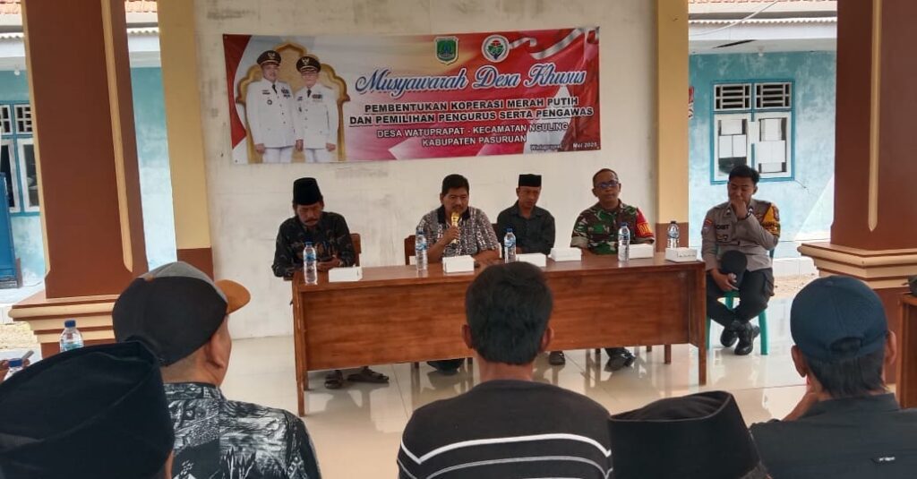 Danramil Nguling Hadiri Rapat Pembentukan Koperasi Merah Putih