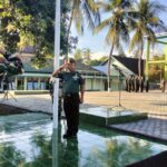 Kodim 1615/Lotim Gelar Upacara Pengibaran Bendera Merah Putih di Makodim