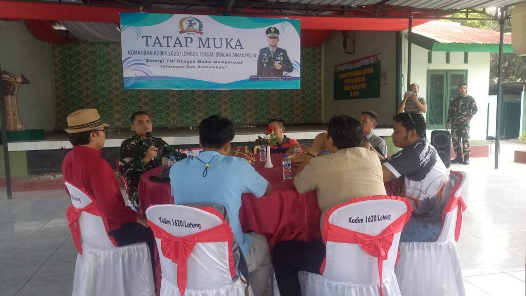 Perkuat Sinergi dan Komunikasi, Dandim 1620/Loteng Tatap Muka dengan Insan Pers