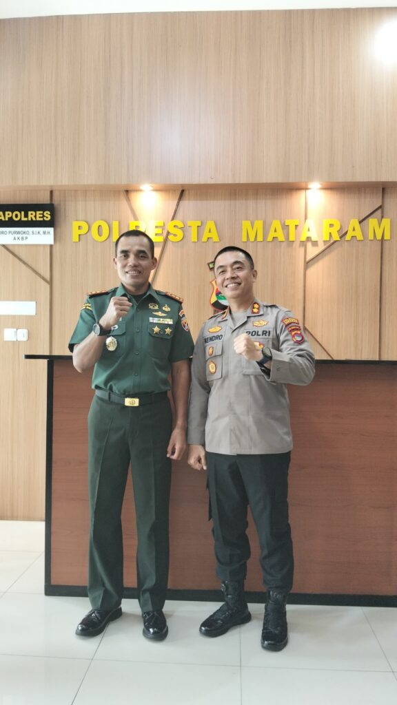 Perkuat Sinergi Lintas Sektor, Dandim 1606/Mataram Kunjungi Polresta dan Lapas Lobar