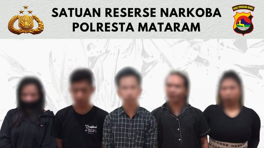 Gerebek Dini Hari, 5 Terduga Penyalahguna Sabu Diciduk di Mataram – Dua Perempuan Ikut Diamankan