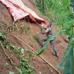 Sigap Tanggapi Longsor di Dusun Wonogriyo, Babinsa Bantu Warga dan Amankan Lokasi