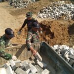 Paving Blok Tiba, Pembangunan Jalan TMMD di Haruyan Terus Dikebut