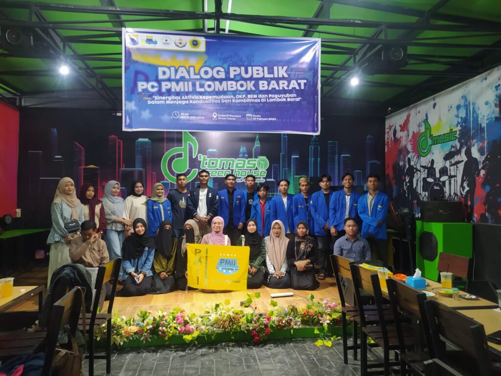 Laskar Merah Putih Perjuangan LMPP Bersama PMII Lombok Barat Komitmen Jaga Kamtibmas.