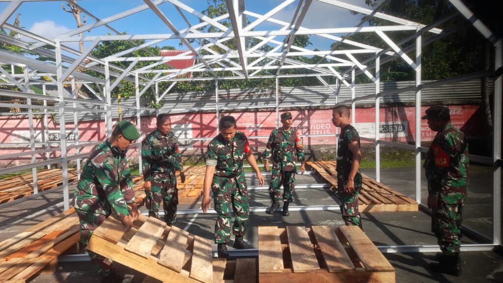 Progres Pembangunan Solar Dryer Dome di Wilayah Kodim 1615/Lombok Timur Capai 85 Persen