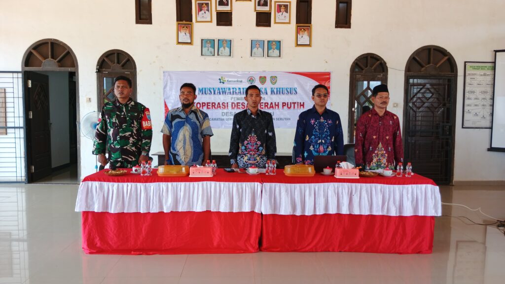 Babinsa Hadiri Sosialisasi Pembentukan Koperasi “Merah Putih”.