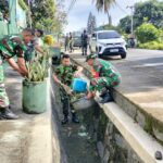 Anggota Koramil 1615-05/Masbagik Gelar Kegiatan Pembersihan Pangkalan