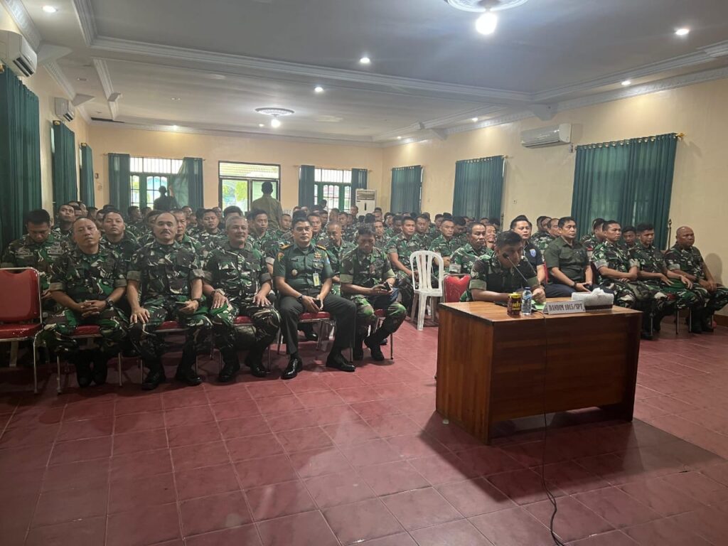 Pencegahan Maraknya Judi Online ,Personil Kodim 1015/Sampit Ikuti Vicon Bersama Pangdam XII/TPR