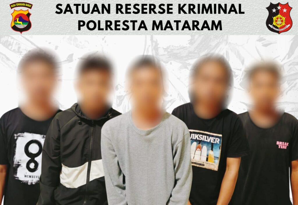 Lima Pelaku Curanmor dan Penadah Dibekuk Tim Gabungan Resmob di Lombok, Satu Motor Milik Warga Mataram Berhasil Diamankan