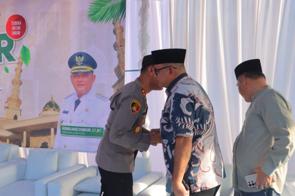 Kapolres Lombok Utara Hadiri Peletakan Batu Pertama Pembangunan Gapura Islamic Canter Masjid Agung Baiturahim Tanjung