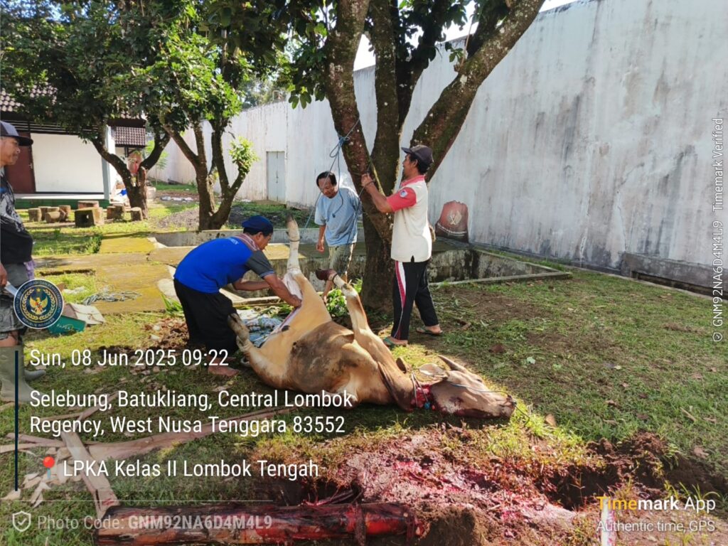 LPKA Loteng Bagikan Daging Hewan Qurban kepada Masyarakat Sekitar, Wujudkan Semangat Berbagi di Hari Raya Idul Adha