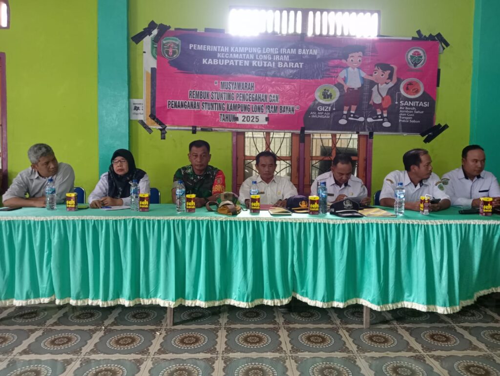 Babinsa Koramil 0912-04/Long Iram Hadiri Rembuk Stunting di Kampung Long Iram Bayan