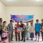 Babinsa Koramil 13/Barong Tongkok Hadiri Kegiatan Penyaluran BLT-DD Di Kampung Ngenyan Asa