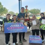 Pertandingn Persahabatan Bola Voly Persit Kodim 0808/Blitar VS Bhayangkari Polres Blitar Kota Semarakkan HKGB Ke – 73