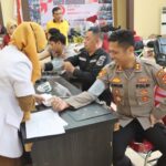 Sambut Hari Bhayangkara ke-79, Polres Lombok Utara Gelar Bhakti Kesehatan Donor Dara