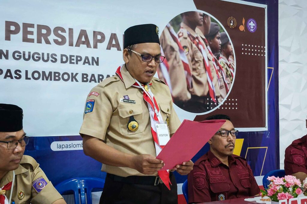 Persiapan Pembentukan Gugus Depan, Warga Binaan Lapas Lombok Barat Dilatih Dasar-Dasar Pramuka