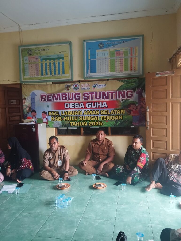 Kodim 1002/HST Dukung Penuh Rembuk Stunting di Labuan Amas Selatan, Wujudkan Generasi Emas 2045