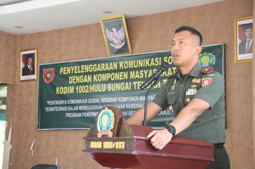 Jalin Komunikasi Sosial, Kodim 1002/HST Dukung Program Pemerintah di Daerah