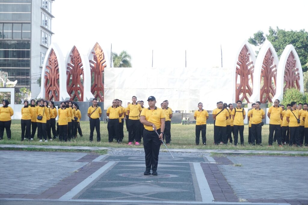 Polresta Mataram Panaskan Mesin Sambut Hari Bhayangkara ke-79, Jalan Santai Plus Gladi Upacara!