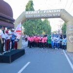 Hangatkan Pagi Mataram, Polda NTB dan Mitra Gelar Senam Kompak Penuh Semangat