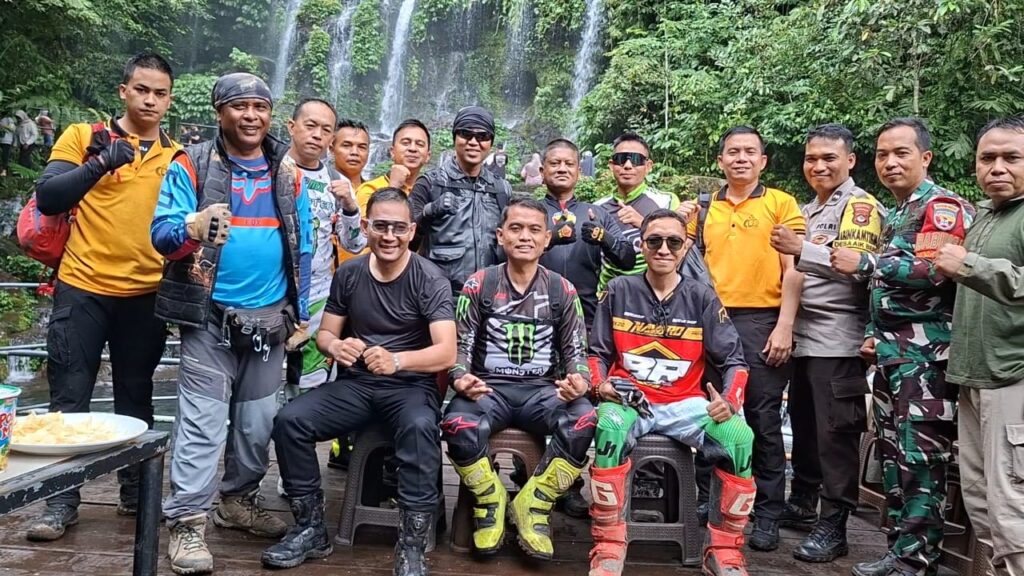 Dandim Bersama Polres dan BMWI Gelar Terabas Trail Adventure dan Bakti Sosial di Batukliang