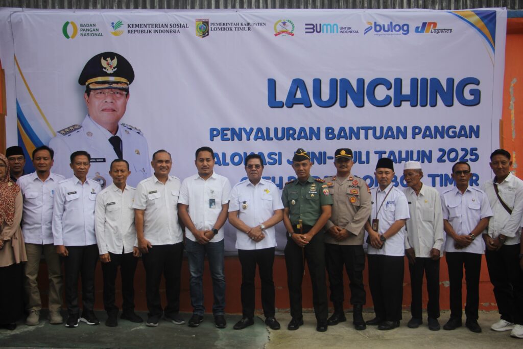 Komandan Kodim 1615/Lotim Hadiri Launching Penyaluran Bantuan Pangan Juni–Juli 2025