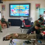 Kodim 0912/Kubar Gelar Bakti Sosial Donor Darah dalam Rangka HUT ke-67 Kodam VI/Mulawarman