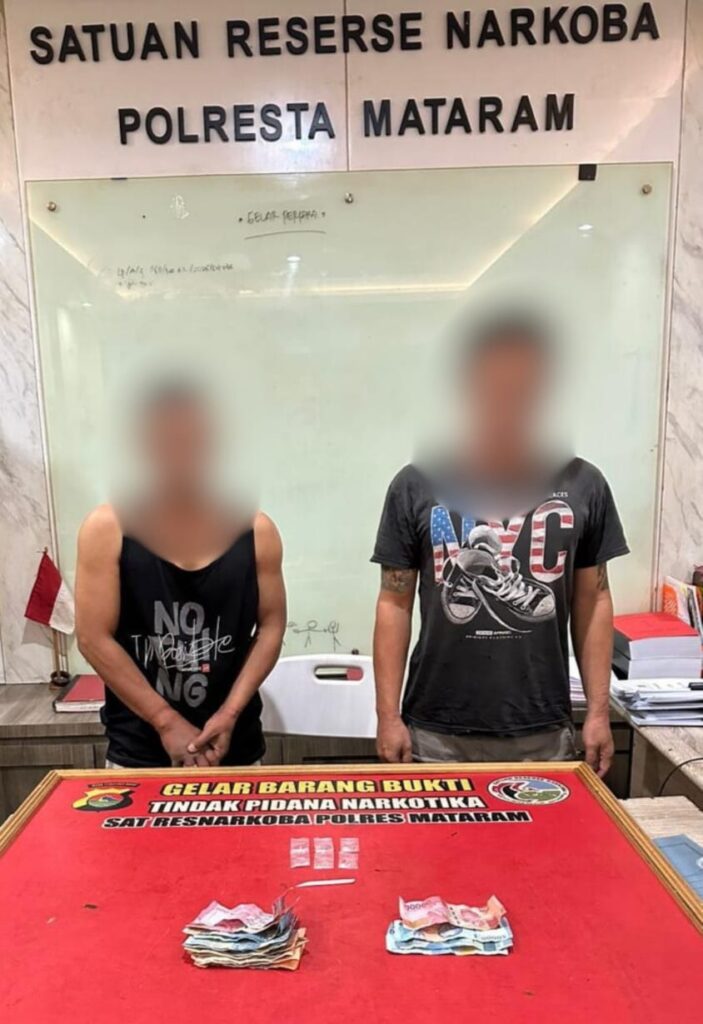 Heboh! Transaksi Narkoba di Kampung Rawan Narkoba Mataram Terbongkar, Dua Orang Laki – Laki Diciduk Polisi