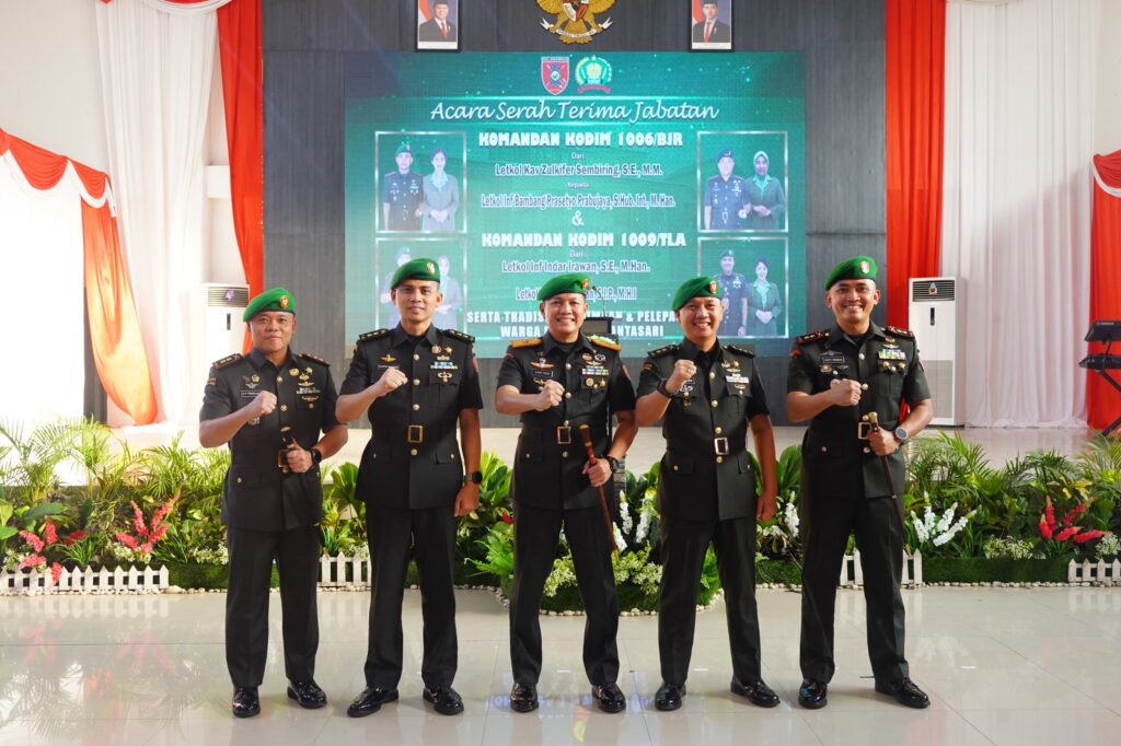 DANDIM 1006/BANJAR RESMI BERGANTI, LETKOL INF BAMBANG PRASETYO PRABUJAYA GANTIKAN LETKOL KAV ZULKIFER SEMBIRING